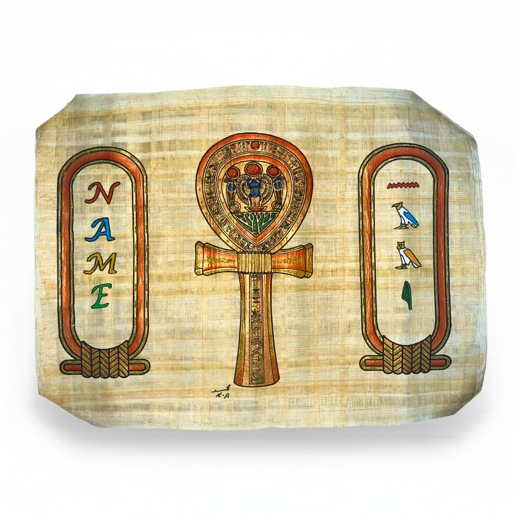 Das Ankh-Kreuz mit Skarabäus Papyrus